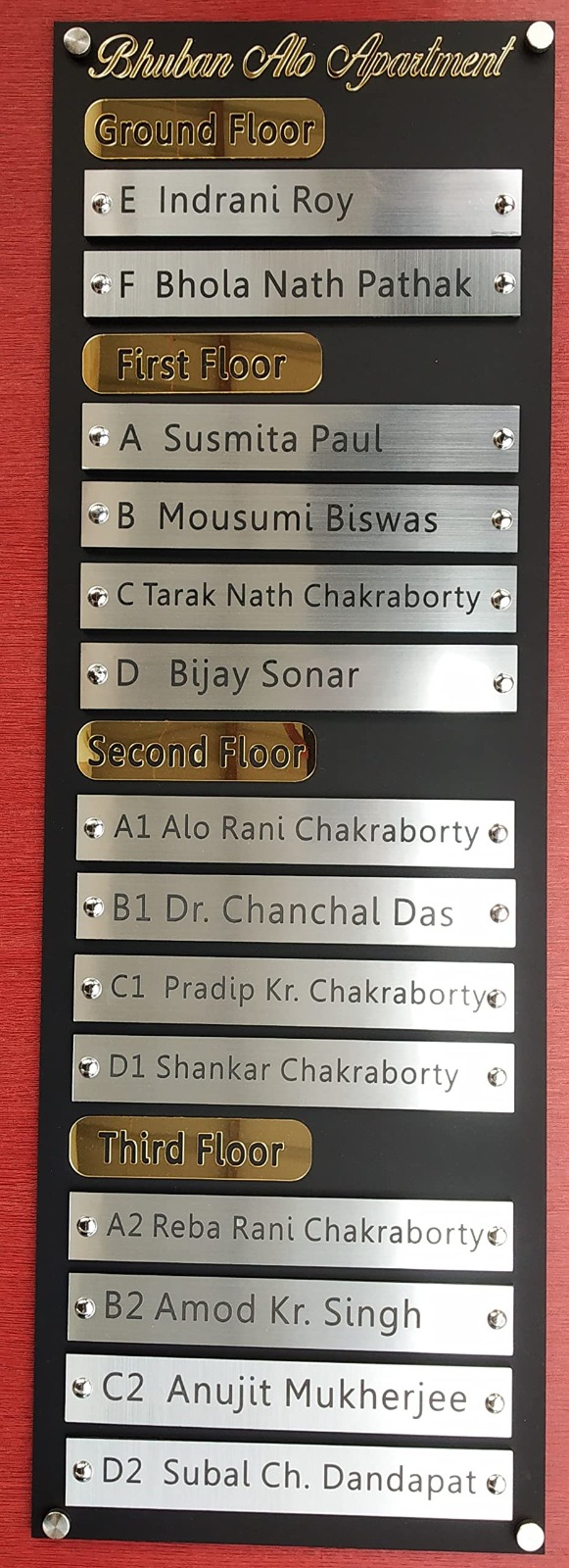 Acrylic Society Name Board - Image 2