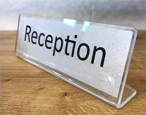 Acrylic Reception Sign Board - Image 2