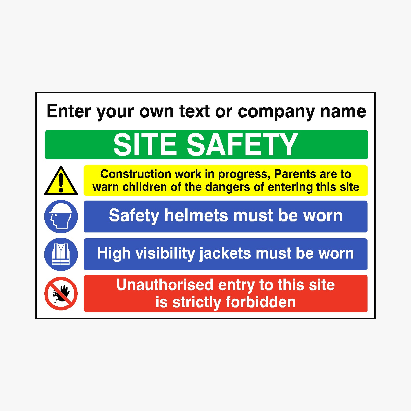 Custom Safety Sign